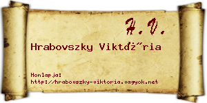 Hrabovszky Viktória névjegykártya